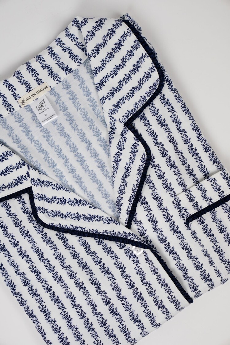 Aspen Dream Jolene S/S Crop Pant PJ Set - Coral Print