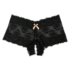 Hanky Panky Luxe Lace Ouvert Brief - Black