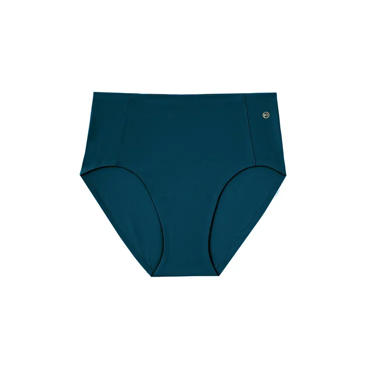 Evelyn & Bobbie Retro High-Rise Bikini Panty - Deep Tide