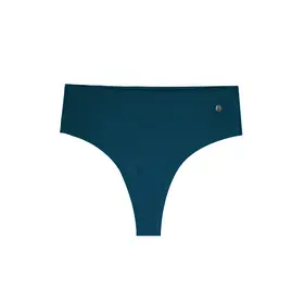 Evelyn & Bobbie High-Rise Thong Panty - Deep Tide