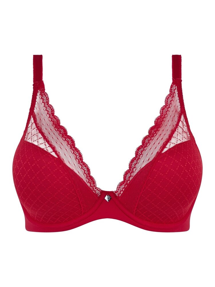 Chantelle Norah Chic Plunge T-Shirt Bra - Poppy Red (0YU)