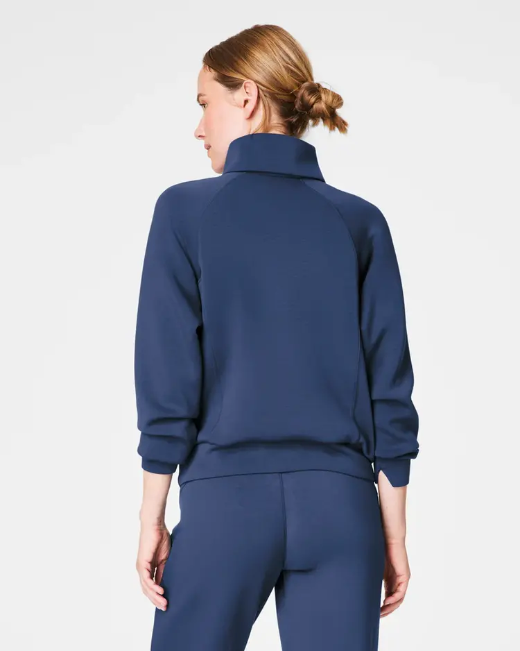 Spanx AirEssentials Half-Zip Sweatshirt - Faded Indigo (FDIGO)