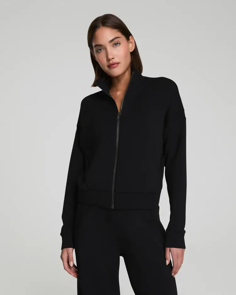 Spanx AirEssentials Track Jacket - Very Black (VRYBL)