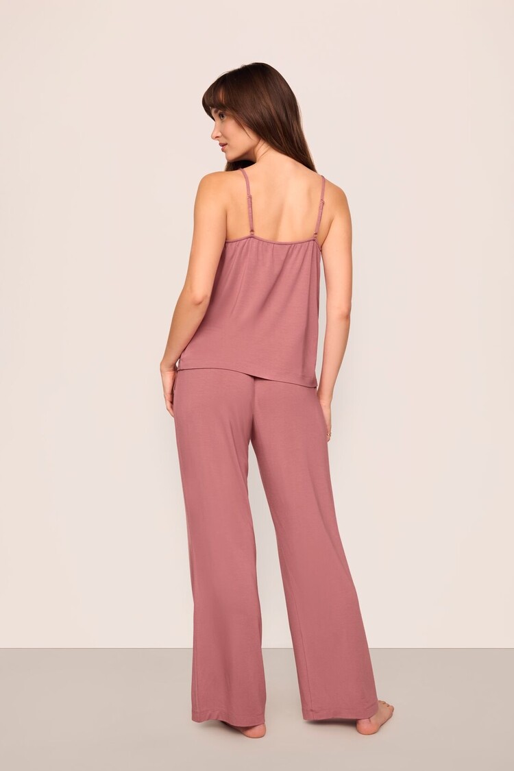 Eberjey Cami/Pant PJ Set - Berry Blush