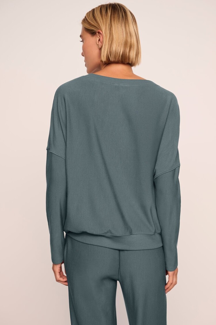 Eberjey Softest Sweats Pullover - Stone Blue