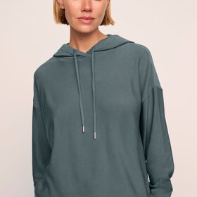 Eberjey Softest Sweats Hoodie - Stone Blue