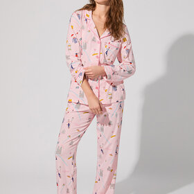 Bed Head Long Sleeve Classic PJ Set - 48 Hours in Paris