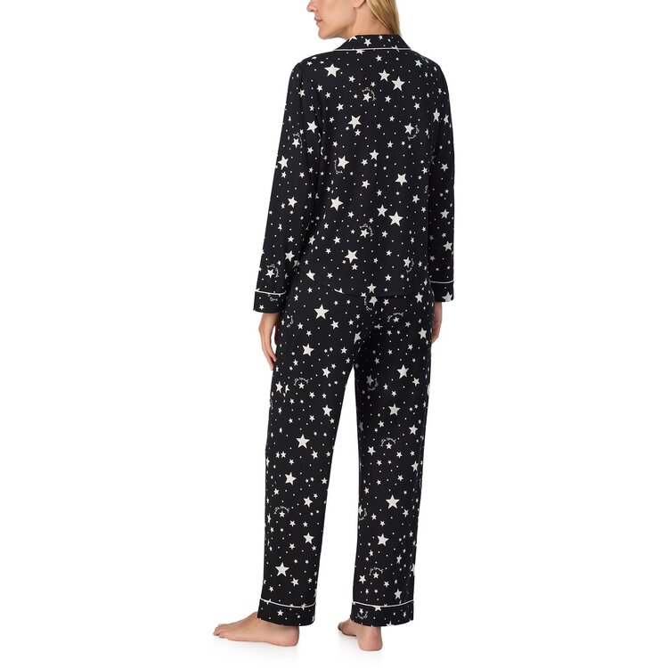 Kate Spade Brushed Jersey Button PJ Set - Night Stars