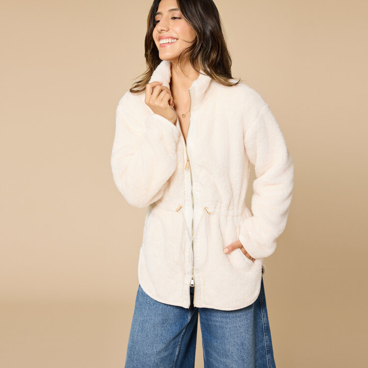 Softies DreamPlush Zip Tunic - Almond