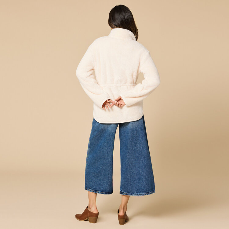 Softies DreamPlush Zip Tunic - Almond