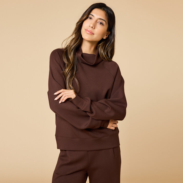 Softies DreamTech Cowl-Neck Lounge Set - Espresso