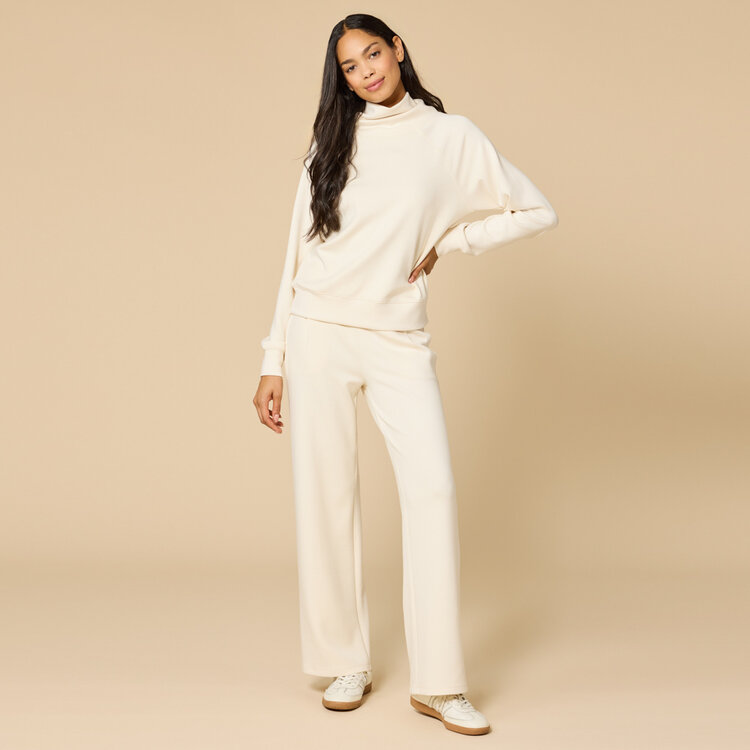 Softies DreamTech Cowl-Neck Lounge Set - Almond