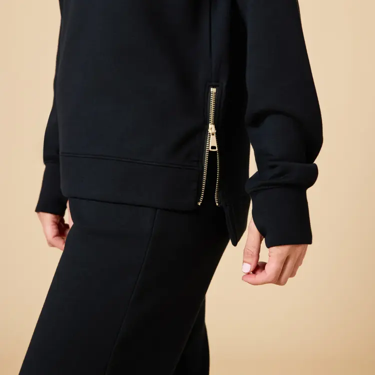 Softies DreamTech Crew Tunic Ankle Pant Lounge Set - Black