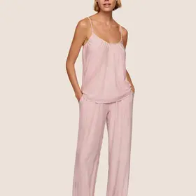 Eberjey Gisele Cami/Pant PJ Set - Holly Red Stripe DSHRH