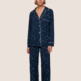 Eberjey Gisele Long Pant PJ Set - Forest Pine Print