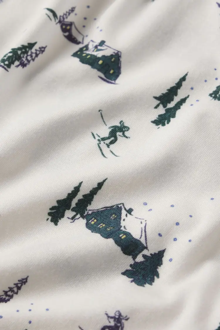Eberjey Gisele Long Pant PJ Set - Ski Chalet Print