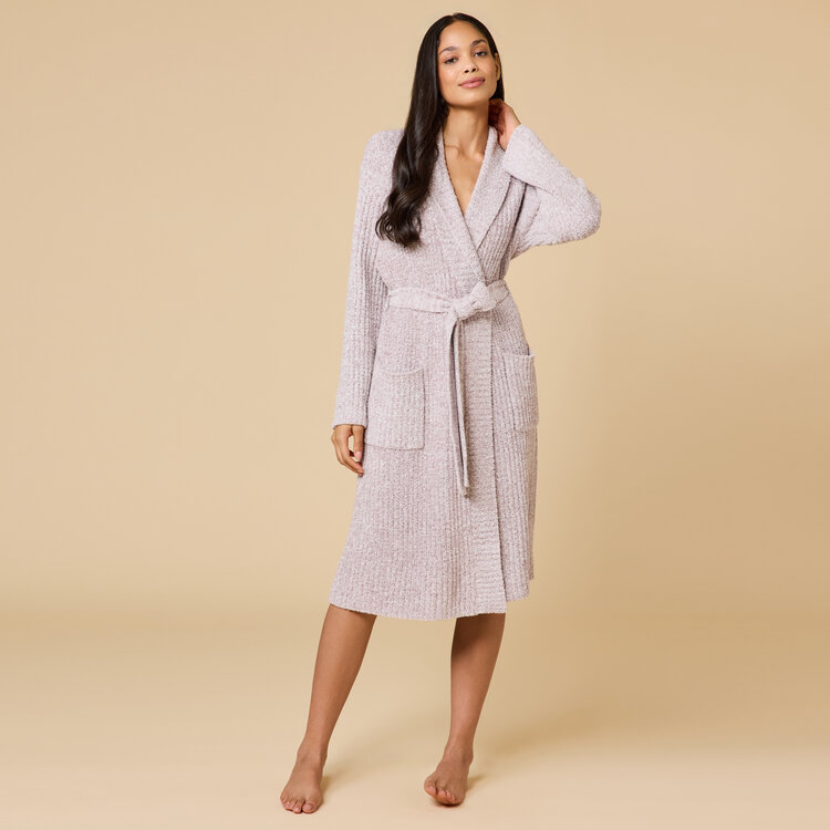 Softies Marshmallow Wrap Robe - Heather Driftwood