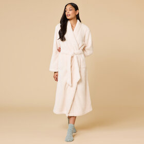 Softies DreamPlush Wrap Robe - Almond