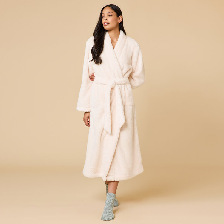 Softies DreamPlush Wrap Robe - Almond
