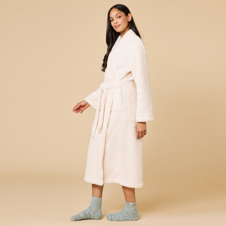 Softies DreamPlush Wrap Robe - Almond