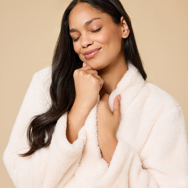 Softies DreamPlush Wrap Robe - Almond