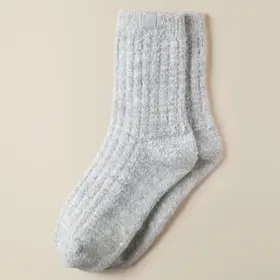 Softies Marshmallow Crew Socks - Heather Grey