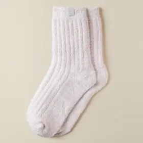 Softies Marshmallow Crew Socks - Blush Pink