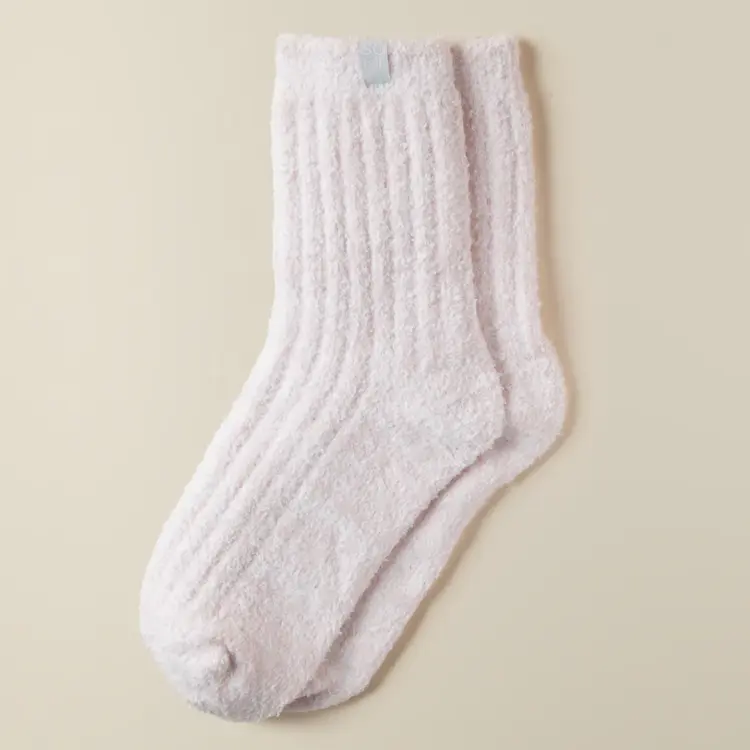 Softies Marshmallow Crew Socks - Blush Pink