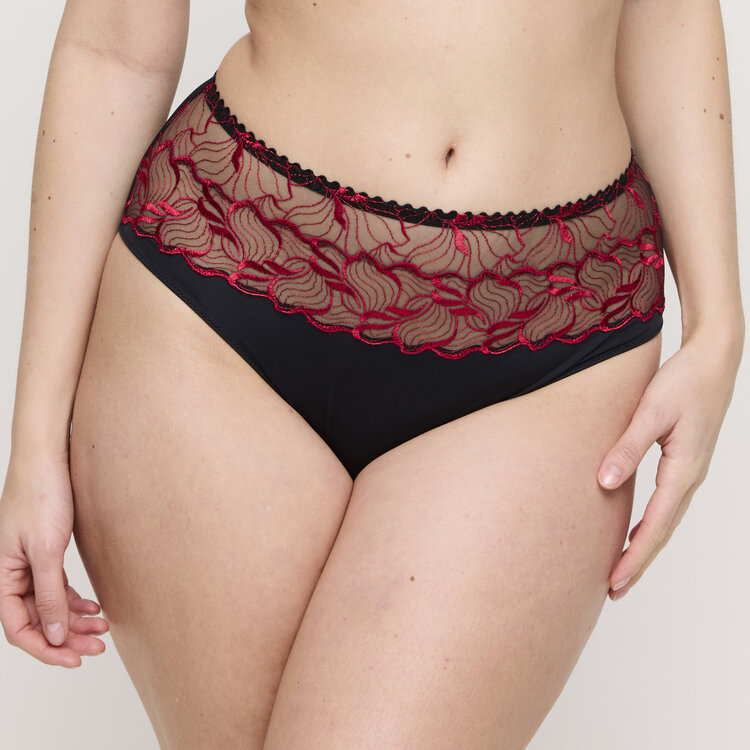 Prima Donna Springdale  Full Brief Panty - Black Rose