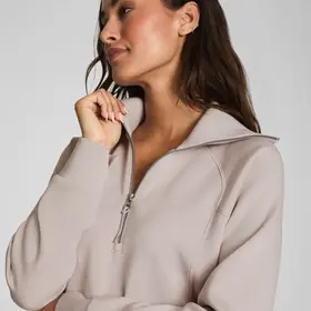 Spanx AirEssentials Half-Zip Sweatshirt - French Grey