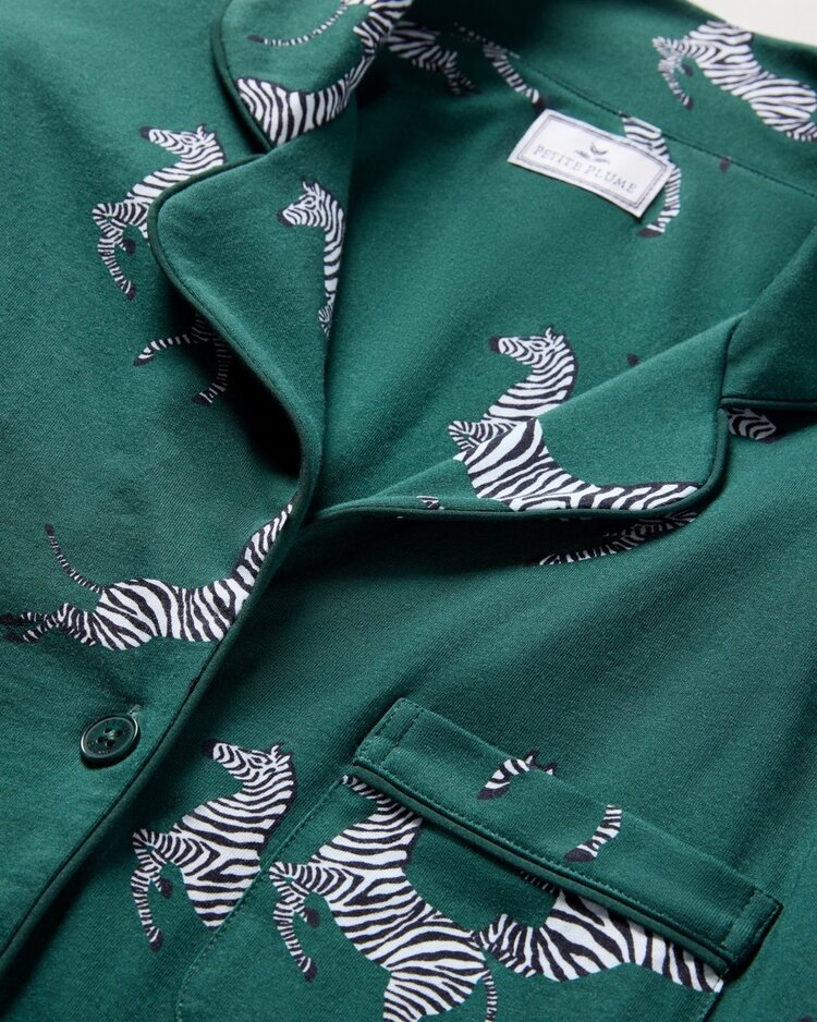 Petite Plume Pima Long Pant Pajama Set - Zebre de Foret