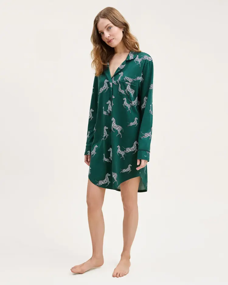 Petite Plume Pima Sleep Shirt - Zebre de Foret