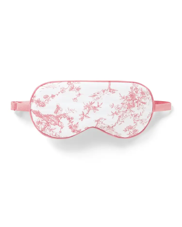 Petite Plume Pima Cotton Sleep Mask - Pink Timeless Toile