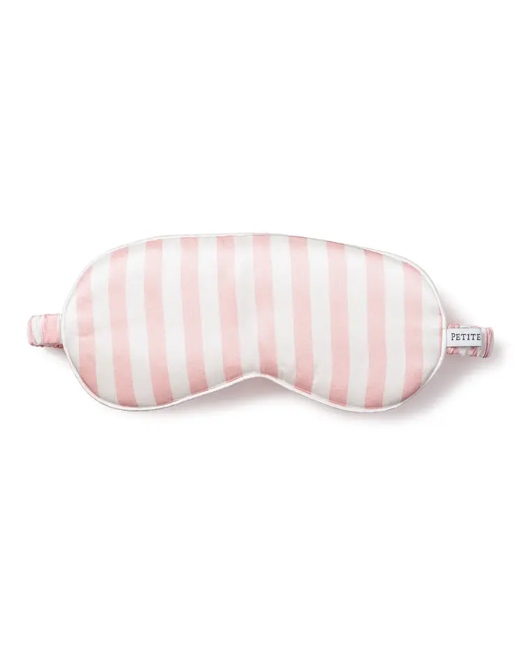 Petite Plume Sleep Mask Mulberry Silk - Pink Stripe