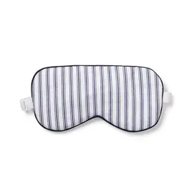 Petite Plume Cotton Twill Sleep Mask - Navy Ticking Stripe