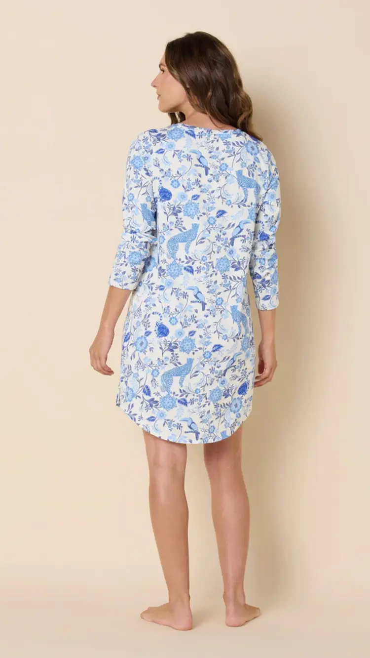 Cat's Pajamas Pima Knit Simple Sleep Shirt - Savannah Soiree