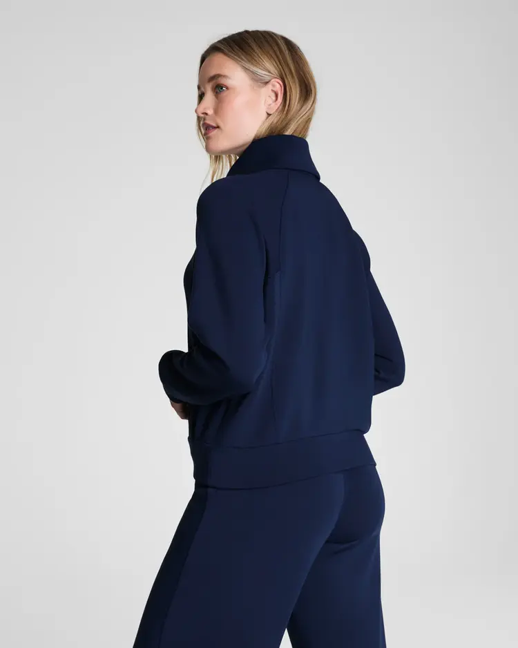 Spanx AirEssentials Half-Zip Sweatshirt - Navy