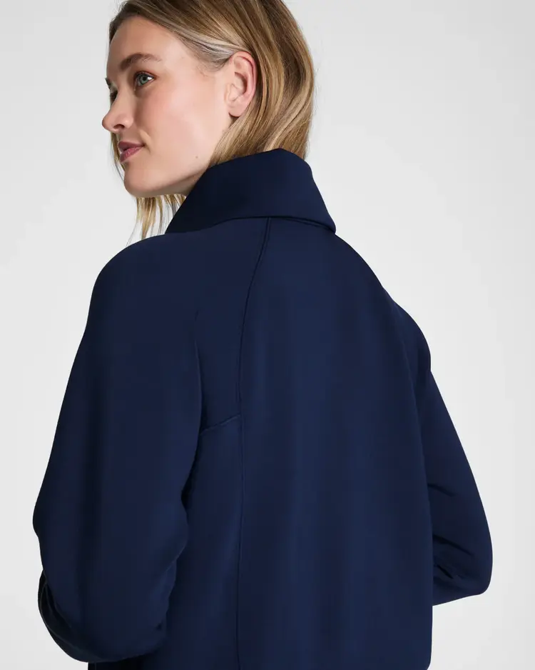 Spanx AirEssentials Half-Zip Sweatshirt - Navy