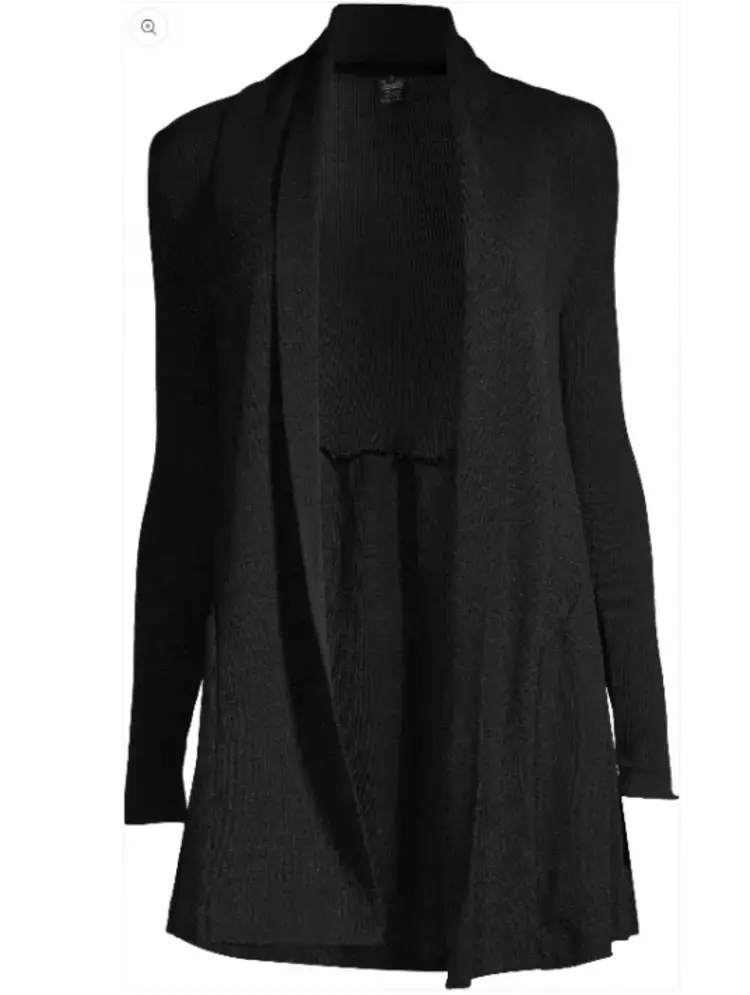 Oscalito Wool-Silk Long Cardigan - Black