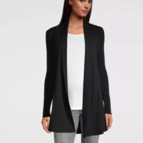 Oscalito Wool-Silk Long Cardigan - Black