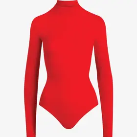 Commando Ballet Turtleneck Bodysuit - Scarlet