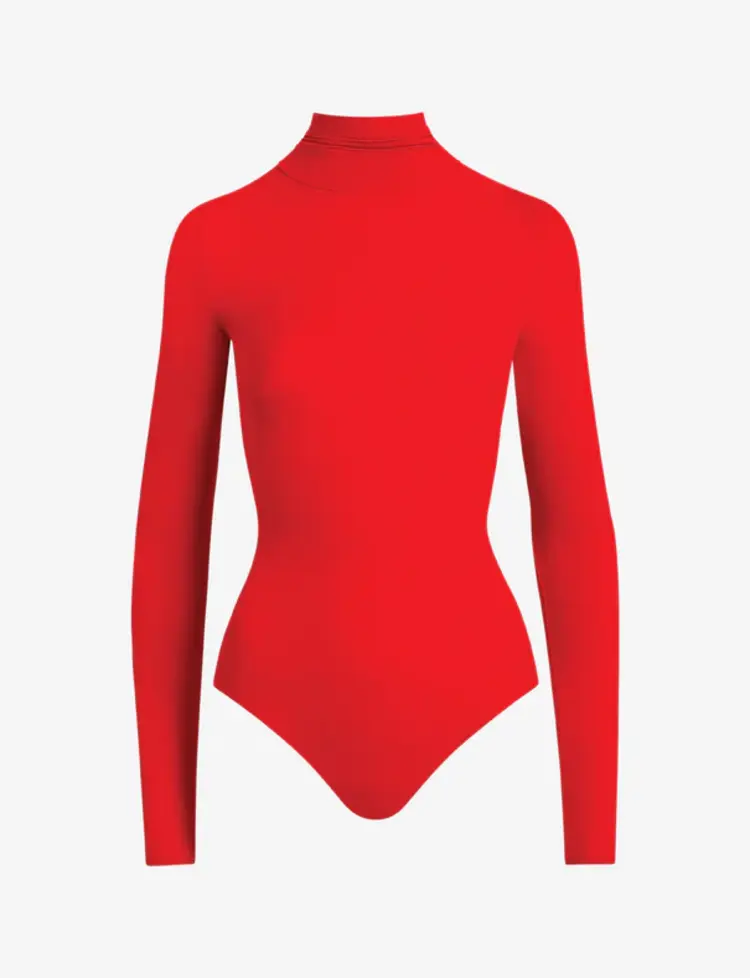 Commando Ballet Turtleneck Bodysuit - Scarlet