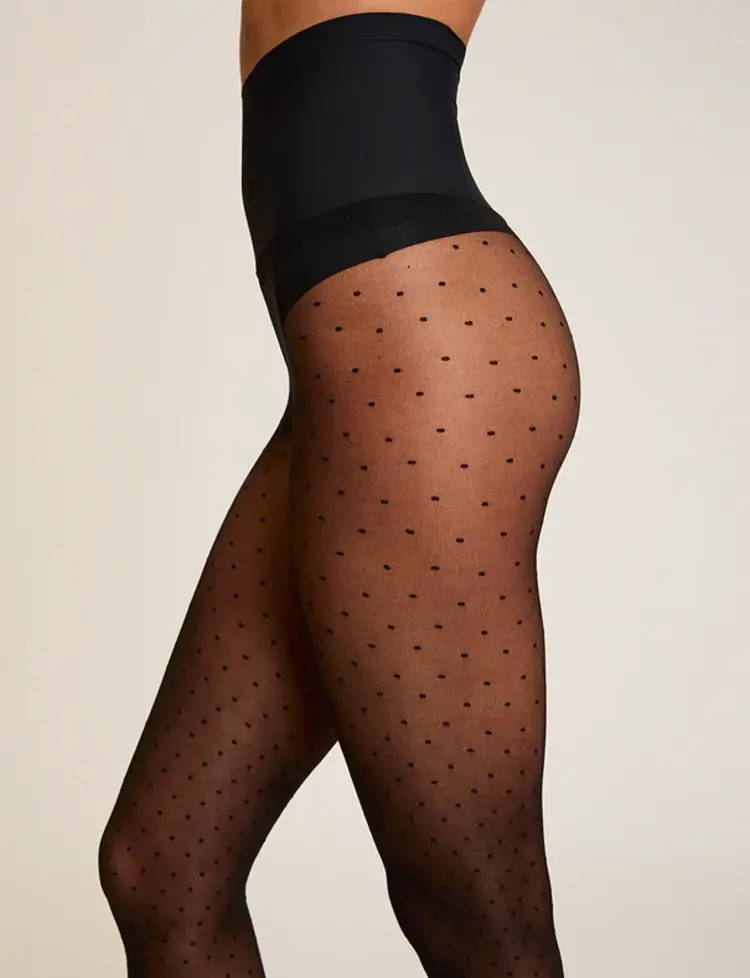 Commando Chic Dot Sheer Tight - Black