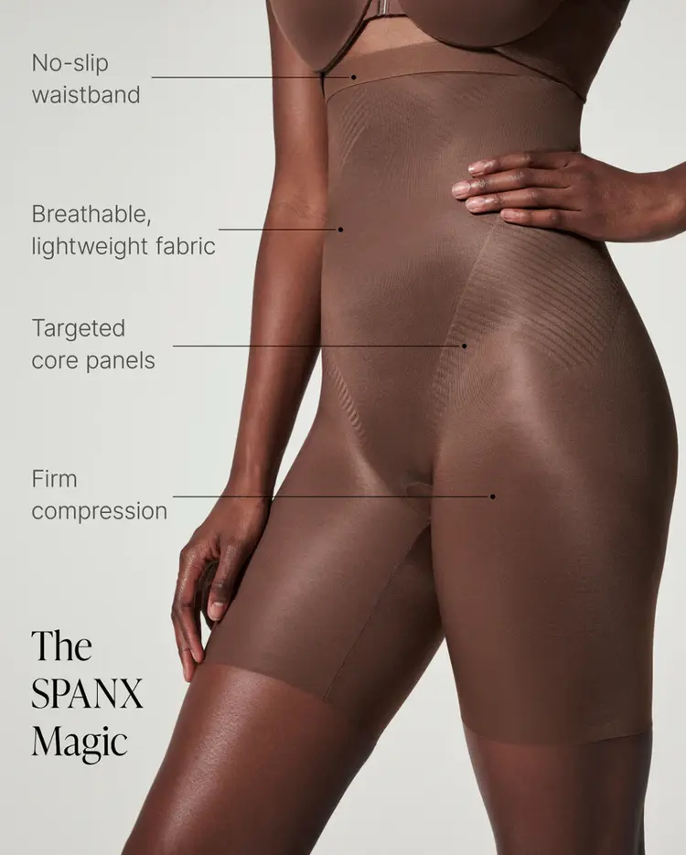 Spanx Thinstincts High Waist Mid-Thigh Short - Very Black (VRYBL)