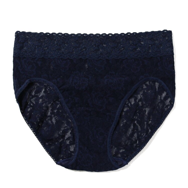 Hanky Panky Lace French Brief Panty - Navy