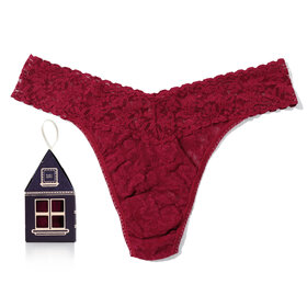 Hanky Panky Gingerbread House Original Rise Thong - Pomegranate Red