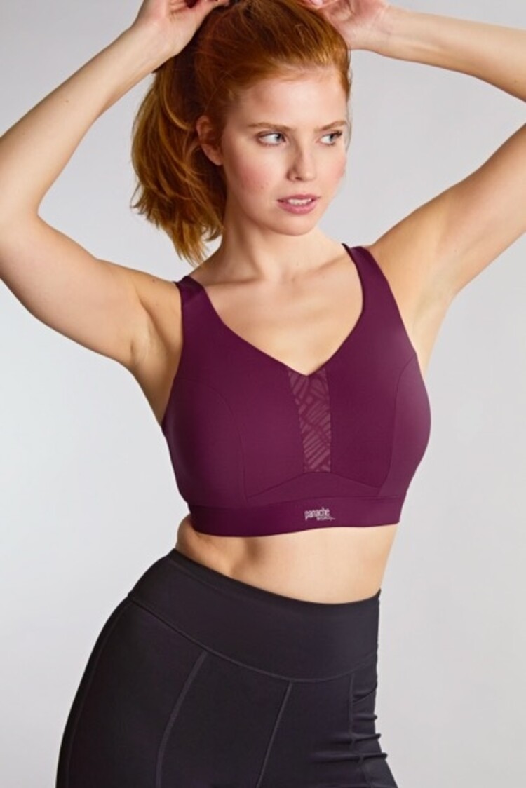 Panache Endurance Non-Padded Wired Sports Bra - Berry/Chalk