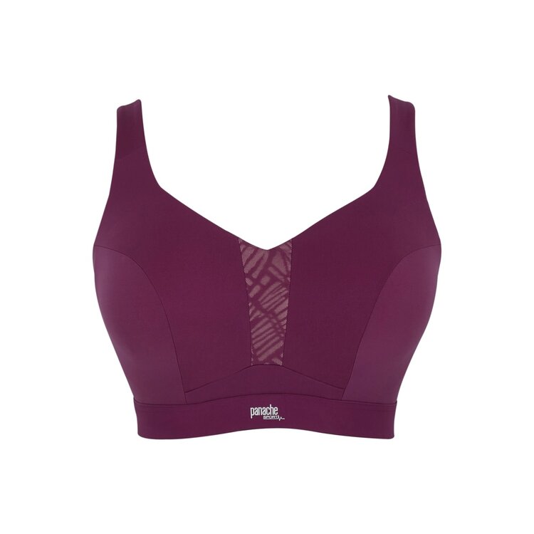 Panache Endurance Non-Padded Wired Sports Bra - Berry/Chalk