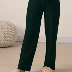 Aspen Dream Cozy Wide Leg Pant - Scarab Green