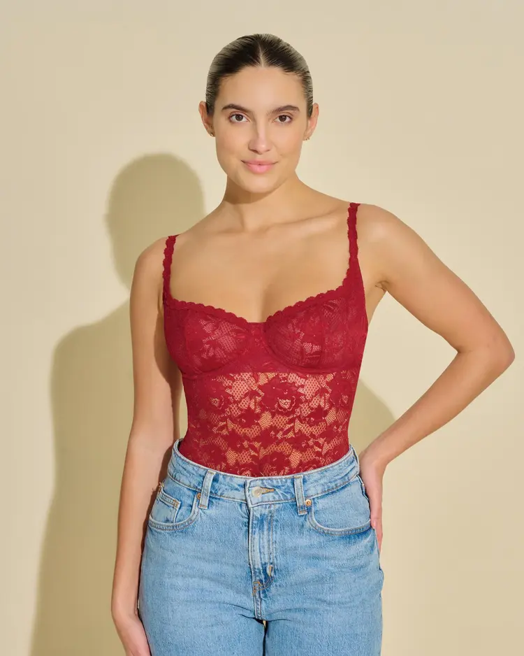 Cosabella NSN Balconette Bodysuit - Sindoor Red